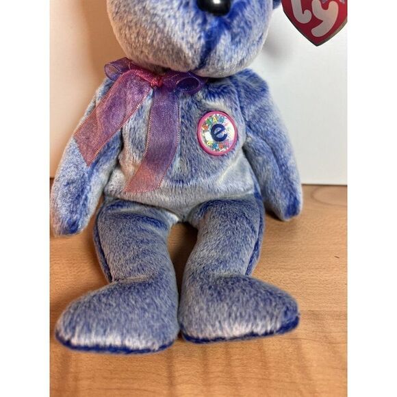 RETIRED 2000 TY Beanie Babies PERIWINKLE E-Bear Online Exclusive Collectible - Picture 3 of 9
